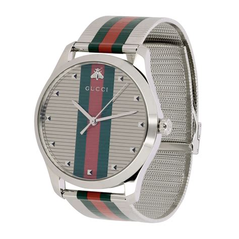 gucci silver watch mens|gucci silver watch men.